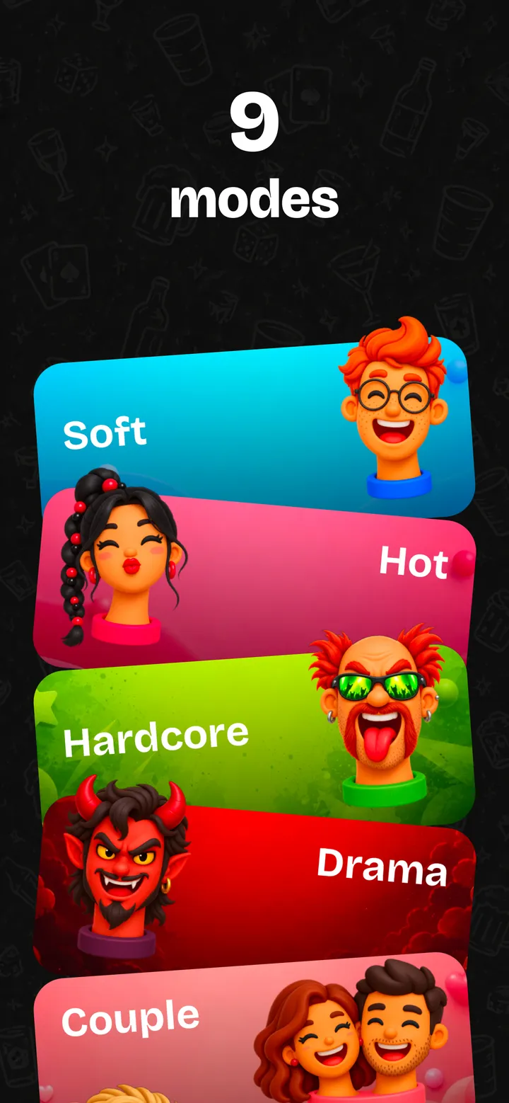 9 modes de jeu, du plus soft au plus hardcore