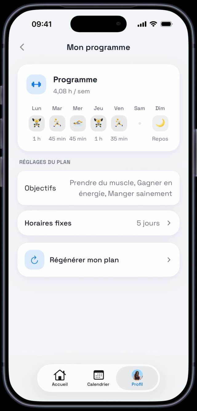 Plan personnalisé